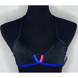 Jolyn Bikini Swim Top Luke XL  Black (Blueberry Watermelon Trim) New‎ with tag